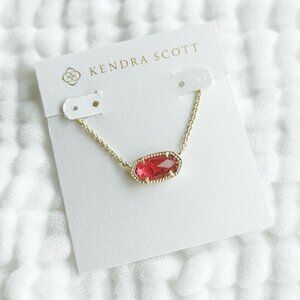 Kendra Scott - Elisa - Gold Berry red glass Pendant Necklace